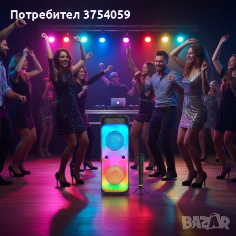 Караоке тонколона – 40W, Bluetooth, с микрофон и дистанционно управление, снимка 4 - Тонколони - 53124663