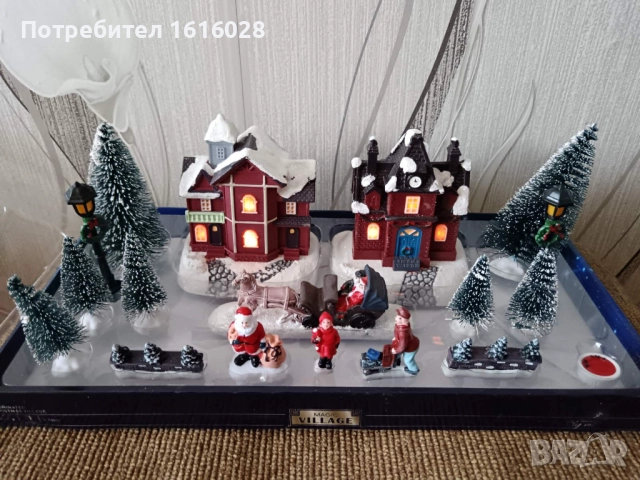 LED светещи селца на MAGIC VILLAGE.с 2 светещи къщички - 17 части.