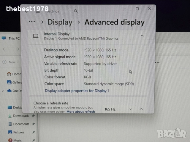 165Hz Legion 5`Ryzen 5600H/RTX 3070/32GB RAM/512GB SSD/Бат 6ч, снимка 10 - Лаптопи за игри - 52717703