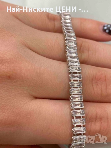 Сребърна гривна Karina с печат 925, снимка 3 - Гривни - 53135081