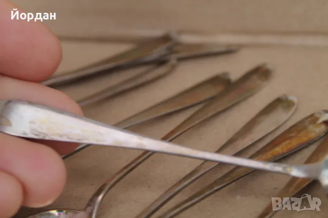 10 сребърни лъжици за чай , снимка 6 - Други ценни предмети - 49862379