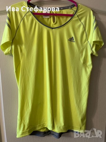 Нова оригинална тениска блуза Adidas  Адидас неоново зелено сигнално жълто , снимка 3 - Тениски - 36748163