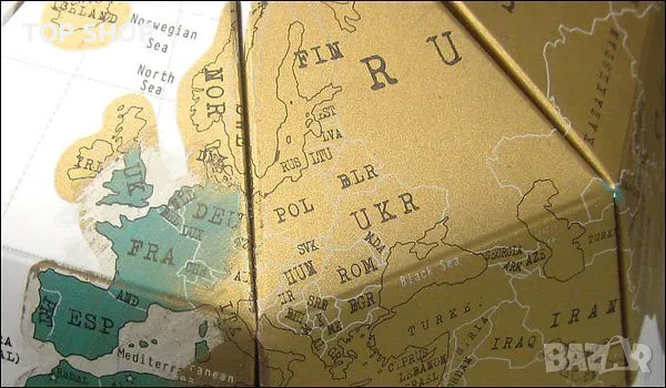 3D Scratch глобус карта TrueWorld, снимка 6 - Арт сувенири - 48470083