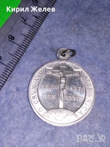 КАТОЛИЧЕСКИ РЕЛИГИОЗЕН МЕДАЛЬОН ИКОНКА ДВУСТРАННА РЯДКА ПОСРЕБРЕНА ИТАЛИЯ 31231, снимка 8 - Колиета, медальони, синджири - 39856813