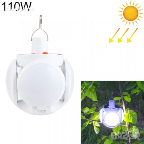 Нова супер мощна соларна LED лампа TRANSFORMER BALL, акумулатор, бяла светлина, снимка 2 - Къмпинг осветление - 33891444