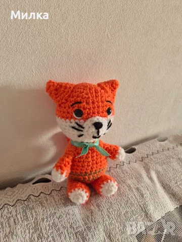 Ръчно изработена играчка - Коте, снимка 3 - Плюшени играчки - 53197548