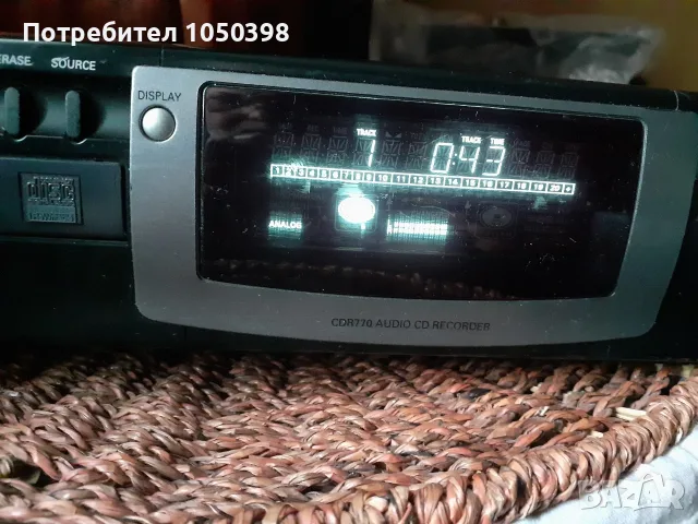 Перфектен PHILIPS- CDR 770 -AUDIO CD RECORDER- Професионален, снимка 2 - Декове - 56201148