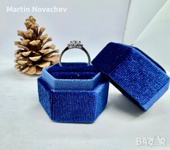 Сребърен пръстен с кубичен Цирконий , снимка 10 - Пръстени - 53098919