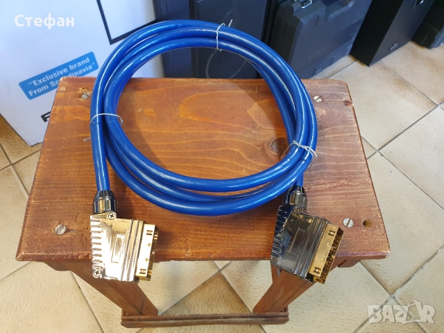 НОВ! Висококачествен скарт кабел с позлатени конектори SCART-SCART 1,5m, снимка 6 - Други - 51960619