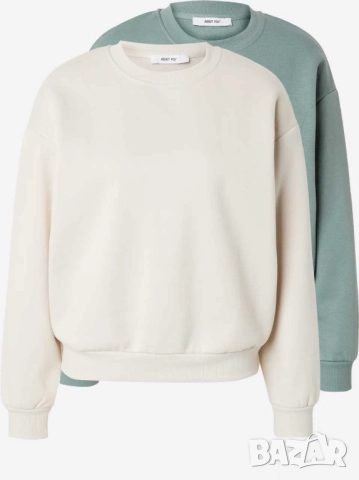 Комплект дамски суитшъри About You, 2 бр, Бежов/Светлозелен, 42