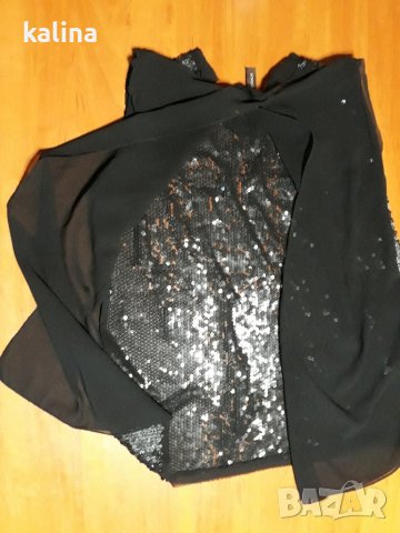 дамска официална черна блуза, нова, снимка 3 - Туники - 38878301