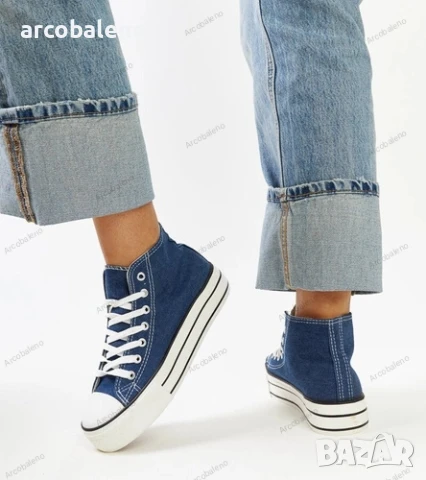 Дамски високи кецове с дебела подметка Bagy, 6цвята , снимка 5 - Кецове - 51172192