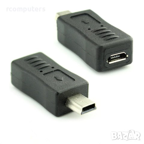 Преходник Mini USB F-Micro USB M