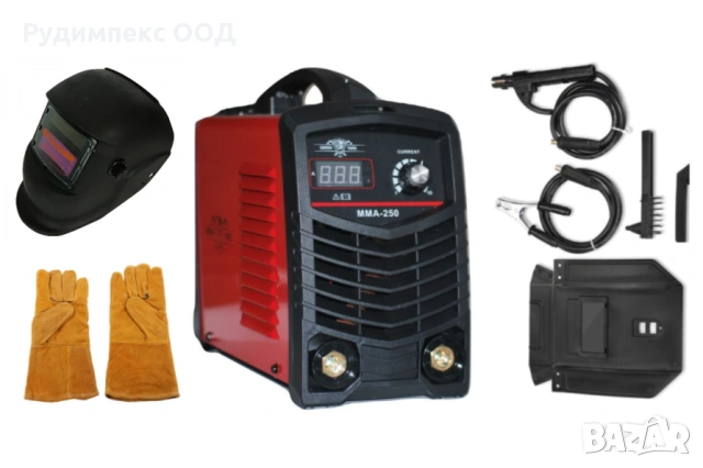 Професионален инверторен електрожен MMA250 - IGBT - 6.7 кVA-220V-250A+МАСКА+РЪКАВИЦИ, снимка 2 - Други машини и части - 53269585