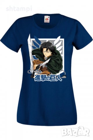 Дамска тениска Attack on Titan Levi Ackerman,Анимация,игра,Празник,Повод., снимка 6 - Тениски - 38057351