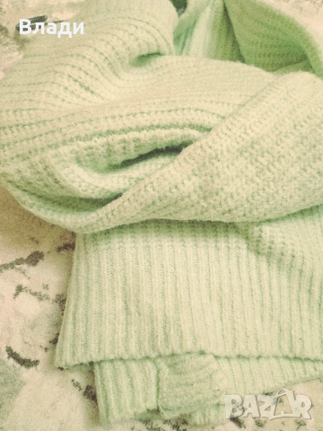Пухкава топла Минт цвят дамска жилетка S, снимка 2 - Жилетки - 51966328