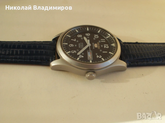 Seiko sport Сейко мъжки оригинален атоматичен military часовник, снимка 4 - Мъжки - 54099949