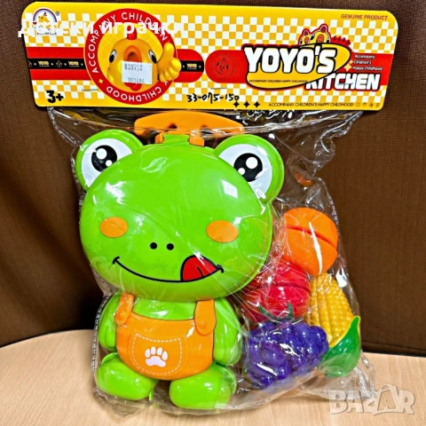 Куфар Жаба/Мече с плодове и зеленчуци за рязане / лекарски комплект , снимка 4 - Образователни игри - 52716328