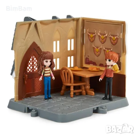 Колекционерски комплект мини фигурки Хари Потър MAGICAL minis - Three Broomsticks, Рон и Хърмаяни, снимка 2 - Фигурки - 48040442