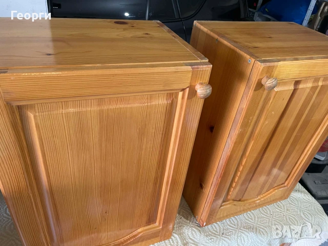 Дървени шкафчета масив Нощни шкафчета Шкаф за спалня/офис 2 броя