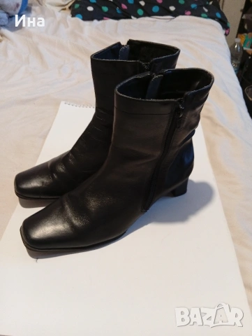 Черни ботушки ARRIVALS ном.40/40.5 естествена кожа, снимка 1 - Дамски ботуши - 53370763
