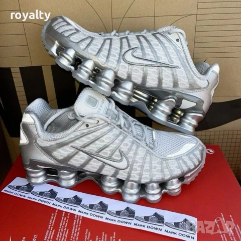 Nike Shox TL Сиво Мъжки Маратонки с Кутия 40-45 Номер , снимка 2 - Маратонки - 53063994