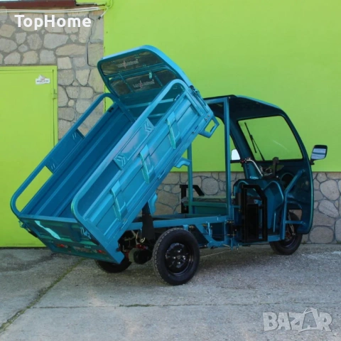 Електрическа Селскостопанска Триколка с Покрив 2000W СИНЯ, снимка 3 - Мотоциклети и мототехника - 54120059