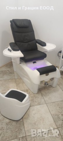 Стол за спа педикюр/маникюр/масаж + табуретка Omega - бял-черен, снимка 18 - Педикюр и маникюр - 31117999