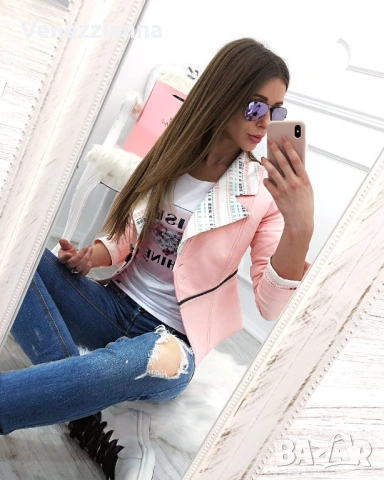 ALESSA Розов блейзър р-р L, снимка 3 - Сака - 54133138