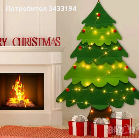 Коледна елха от филц , снимка 2 - Декорация за дома - 42814289