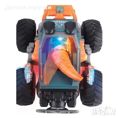 Кола Джип Динозавър с пушек и дистанционно радиоуправляем, снимка 5 - Коли, камиони, мотори, писти - 48502599