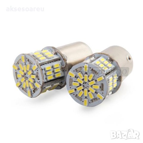 Габаритни крушки BA15S 54 LED, стоп светлини DC 12-24V, снимка 12 - Аксесоари и консумативи - 11113850