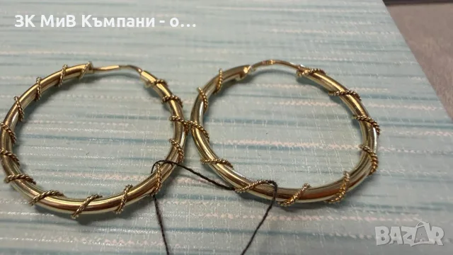 Златни обеци 14 карата 2.68гр 