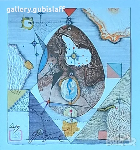 Картина, абстракция, худ. Цв. Казанджиев, 2019 г., снимка 2 - Картини - 56086702