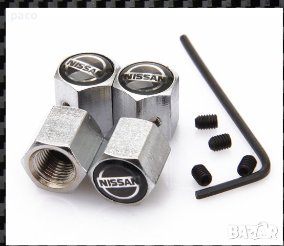 Защита от кражба! Метални капачки за вентили! Нисан