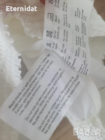 Бяла лятна блуза памучна материя с бродерии ESPRIT , снимка 7 - Тениски - 50726631