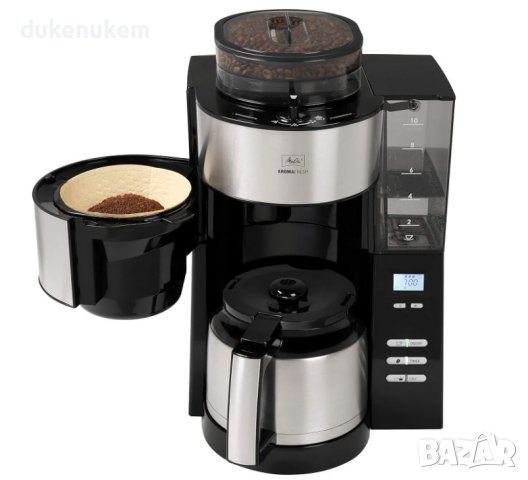 Кафемашина Melitta AromaFresh 1021-12 1000W с мелница и цифров екран, снимка 2 - Кафемашини - 42797722