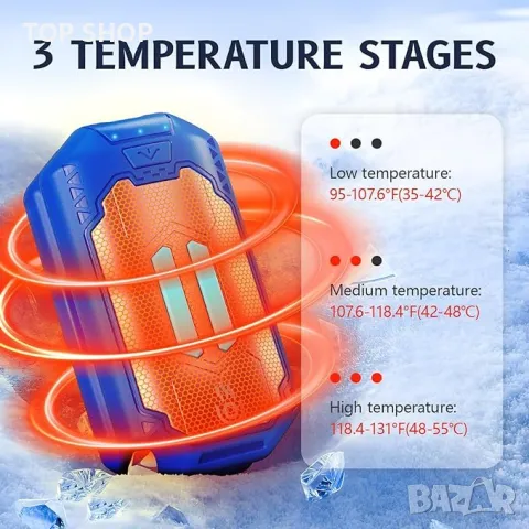 Комплект 2 USB акумулаторни нагреватели за ръце 6000mAh 12 часа дълготраен, снимка 5 - Други стоки за дома - 49552027