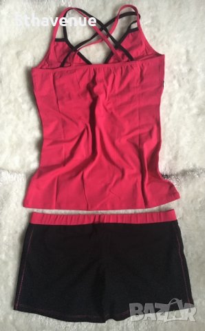 Памучен комплект корсаж с боксер в черно и розово потник, снимка 6 - Бельо - 30372138