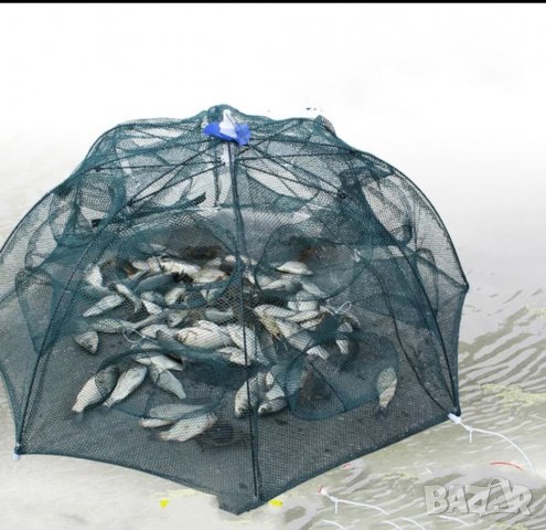  Винтер, РАЧИЛО - чадър с 8 входа, ДАУЛ, СЛЯП КОШ Ф100Х60СМ за рибки за стръв. , снимка 1 - Въдици - 40130707