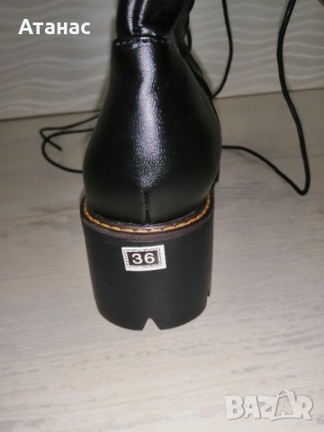 Кожени дамски кубинки , снимка 6 - Дамски ботуши - 31611063