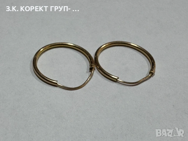 Златни дамски обеци 14К, снимка 4 - Обеци - 53037518