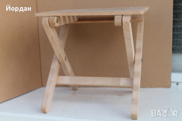 Детско сгъваемо дървено столче парен бук, снимка 5 - Антикварни и старинни предмети - 36464287