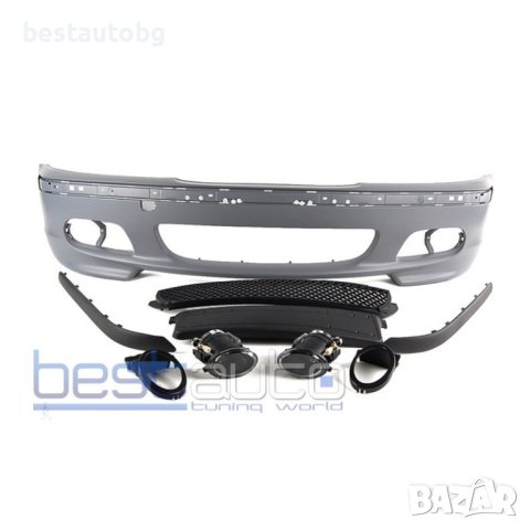 Предна M Technik II дизайн броня за BMW E46 с халогени (1998-2001), снимка 5 - Аксесоари и консумативи - 42791056