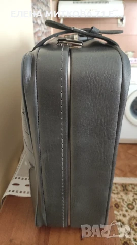 Немски куфар от старото производство-от плат и кожа, снимка 3 - Куфари - 51318254