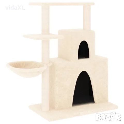 vidaXL Котешко дърво със сизалени стълбове, кремаво, 83 см, снимка 1 - За котки - 56146343