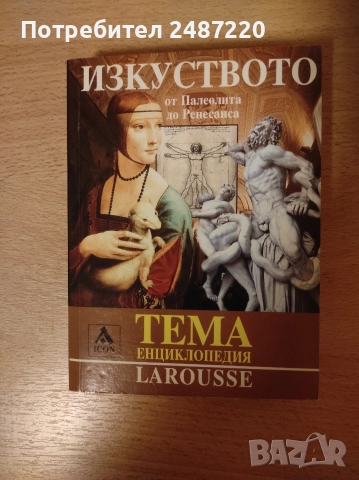Енциклопедия Larousse Тема Изкуството от Палеолита до Ренесанса Икон 2006 г меки корици 