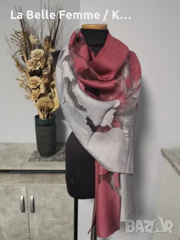 Красиви дамски шалове изработени от памук и лен и коприна