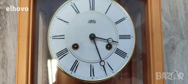 Стенен часовник AMS механичен, снимка 7 - Антикварни и старинни предмети - 48125791