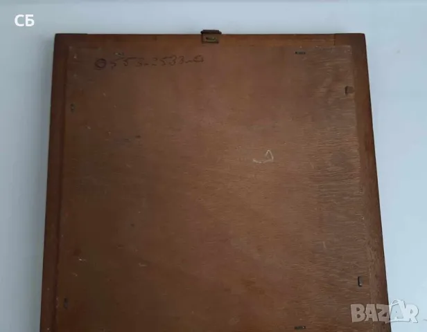 Холандска художествена керамична плочка за стена в дървена рамка, снимка 4 - Декорация за дома - 49270166